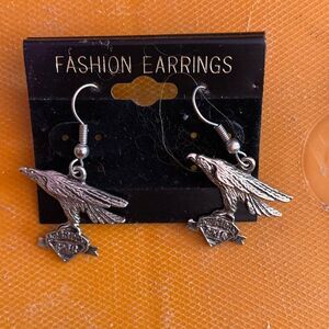 American Biker Fashion Earrings | Bold Motorcycle Style Jewelry | Unisex Rocker
